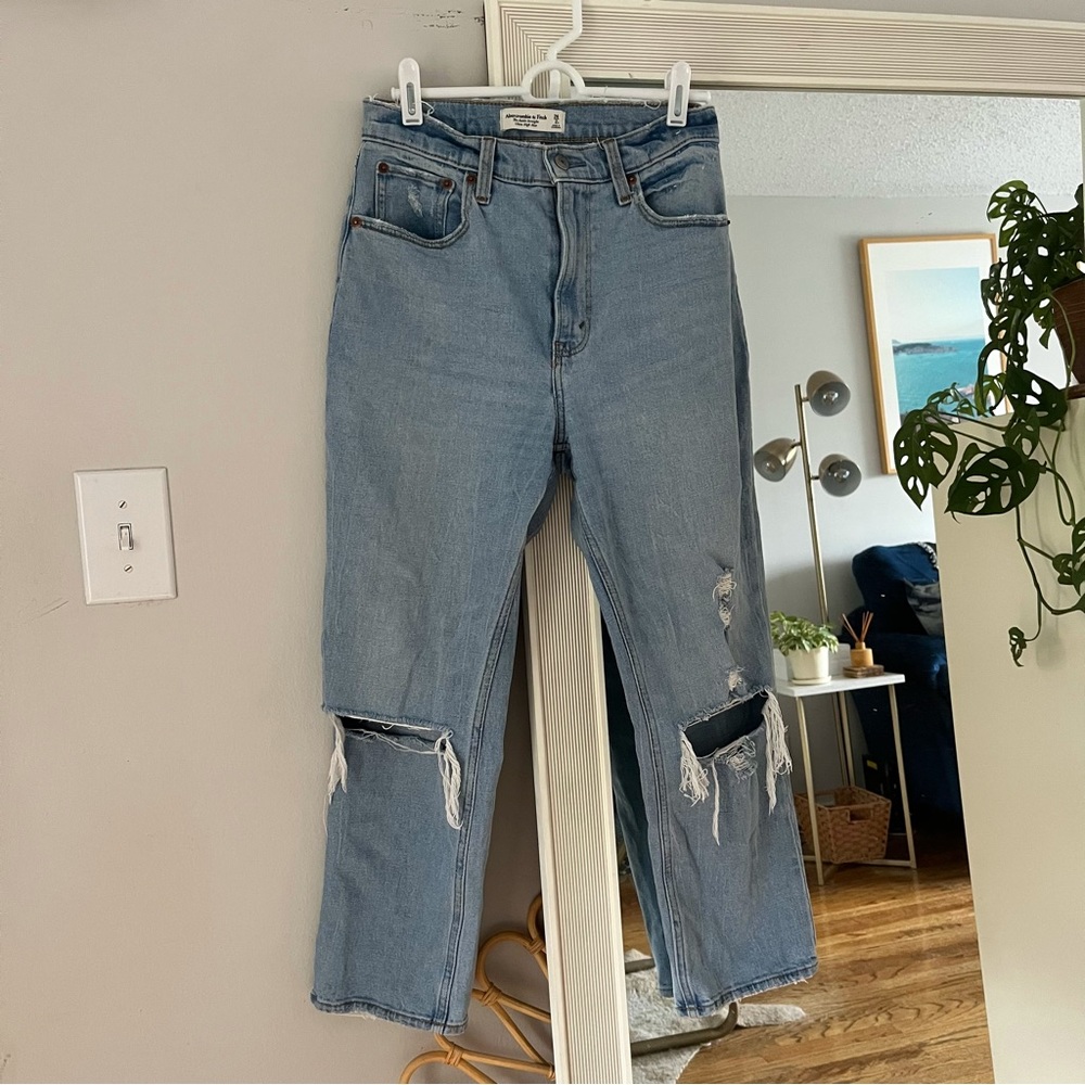 abercrombie ankle straight ultra high rise jeans (curve love)